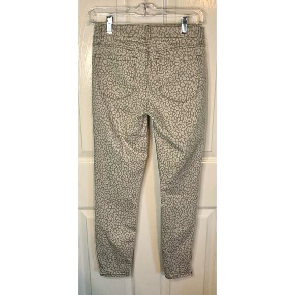 Ann Taylor Loft Modern Skinny Ankle Gray & Green Leopard Print Jeans - Size 26/2 - Picture 8 of 10